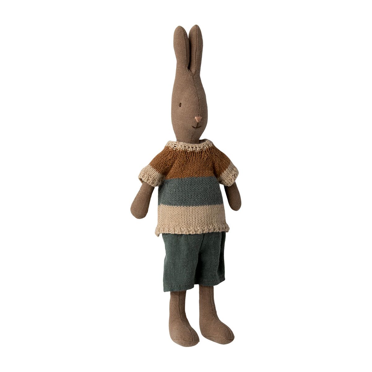 Maileg Kaninchen mit Shirt und Shorts „braun“, Gr. 2 - 29cm