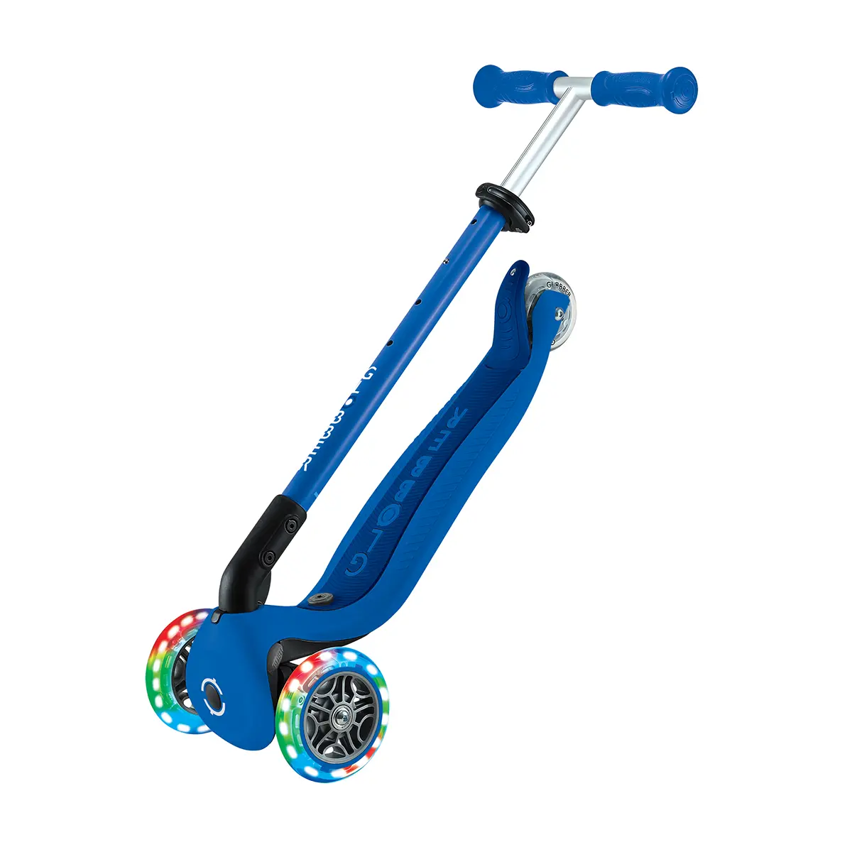 Globber Roller Go-Up Active Lights mit Leuchtrollen – blau-dunkelblau, 15M-3J