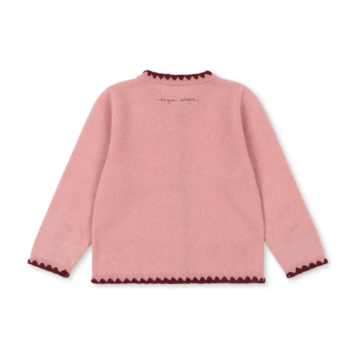 Konges Sløjd Strickjacke Collette „Pale Blush“ – Rückansicht