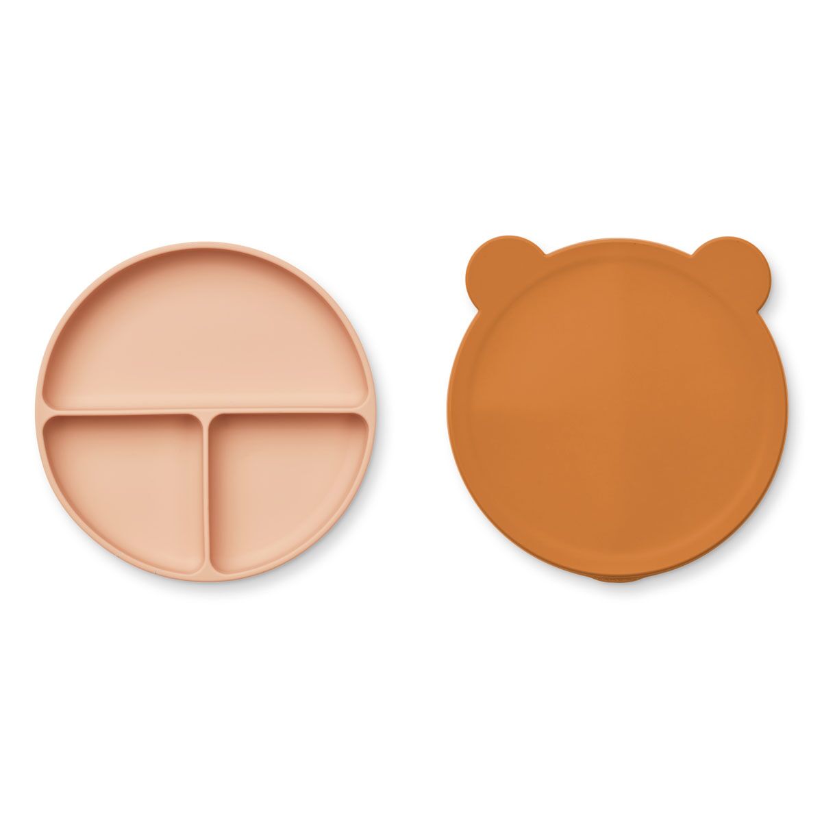 Liewood Frodo Silikon Menüteller mit Deckel „Mr Bear / Mustard / Tuscany rose mix“, ø22cm