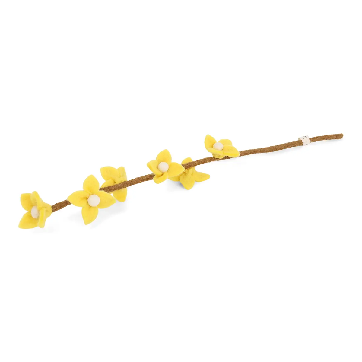 Gry & Sif Filzblumen Zweig „Light Yellow Flowers / Gelbe Blüten“ H43cm