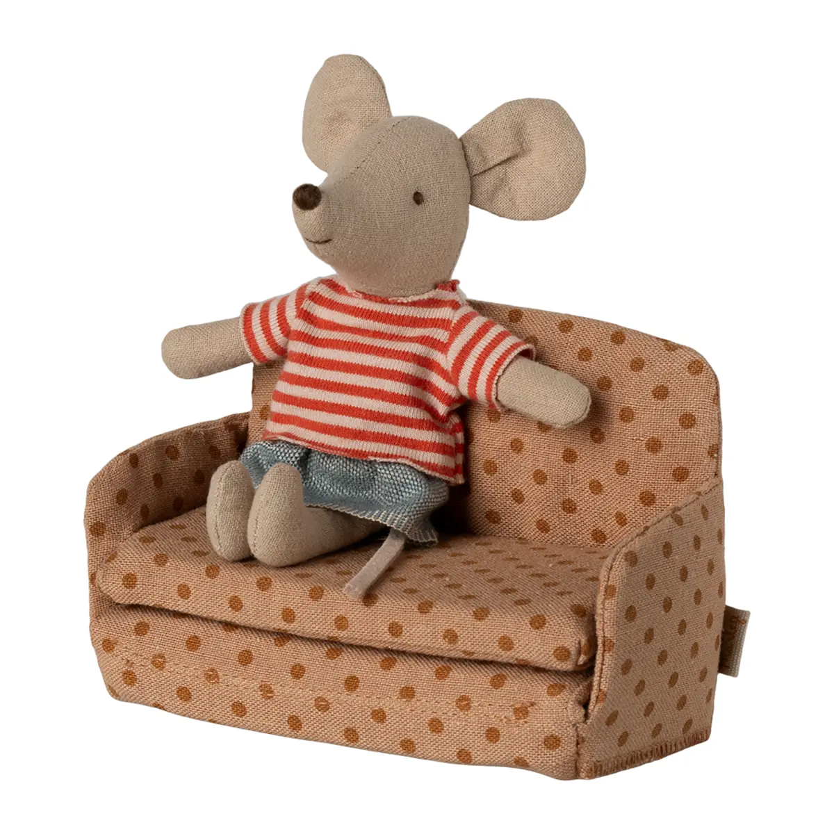 Maileg Puppenhaus Schlafsofa, Maus - Punkte, 8x11x5cm