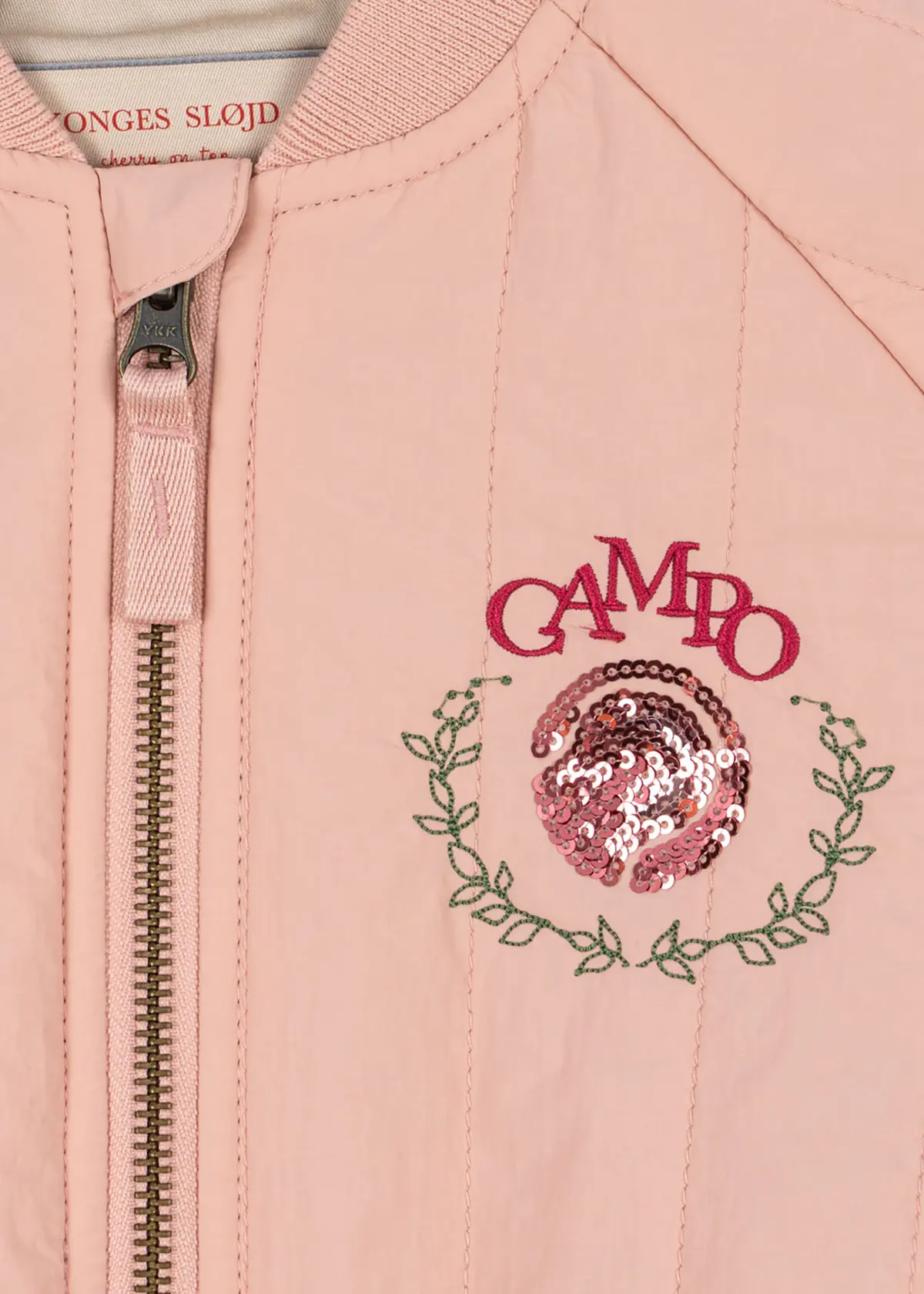 Konges Sløjd Bomberjacke Juno „Mellow Rose“ mit Pailletten