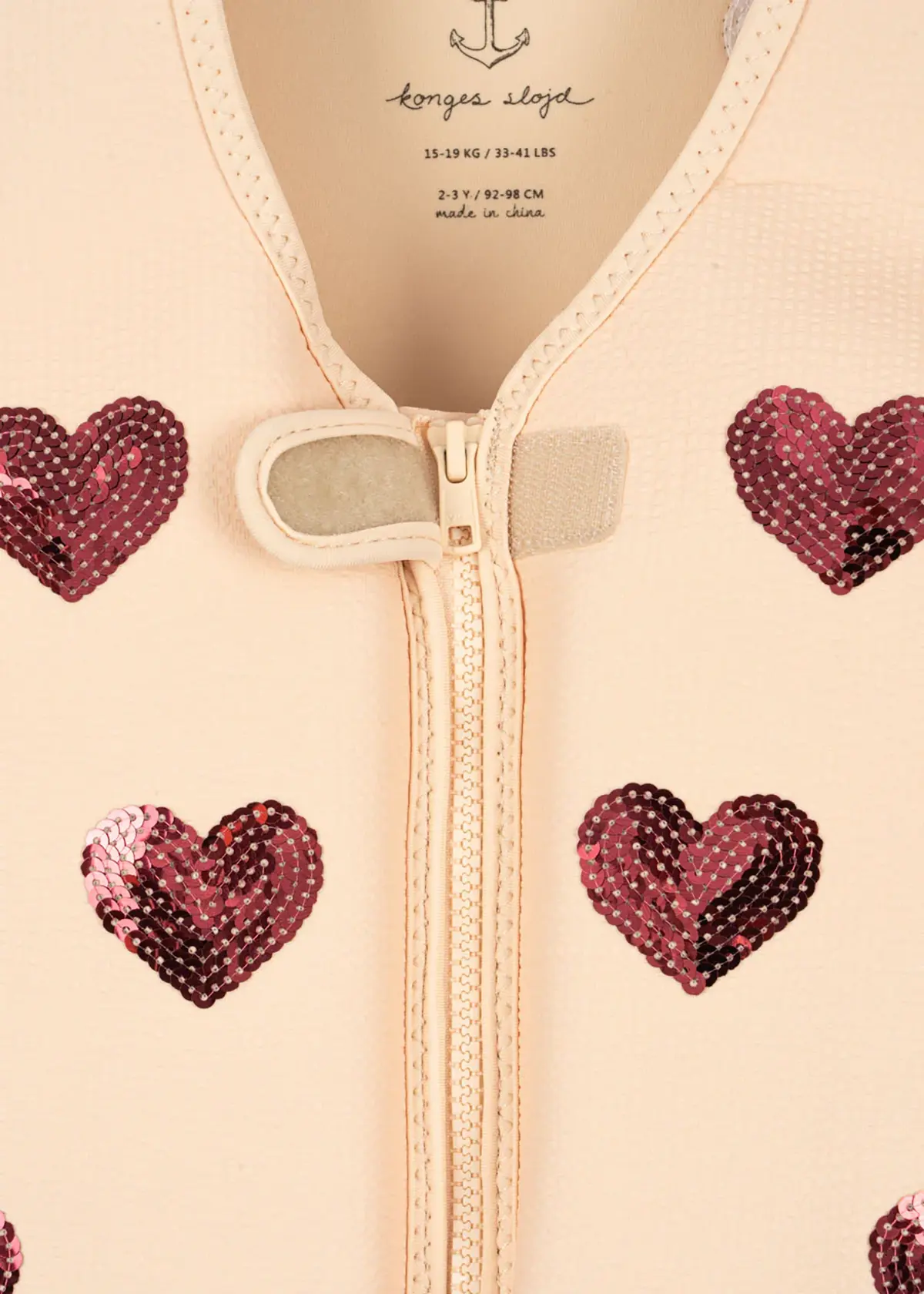 Konges Sløjd Kinder-Schwimmweste „Herzen / Ecru“