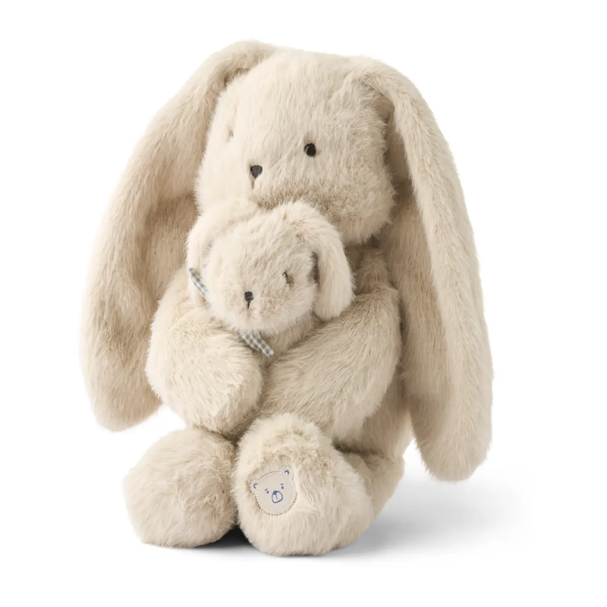 Liewood Kuschelhasen-Set Berto „Mommy & Me / Nebelgrau“ 23cm
