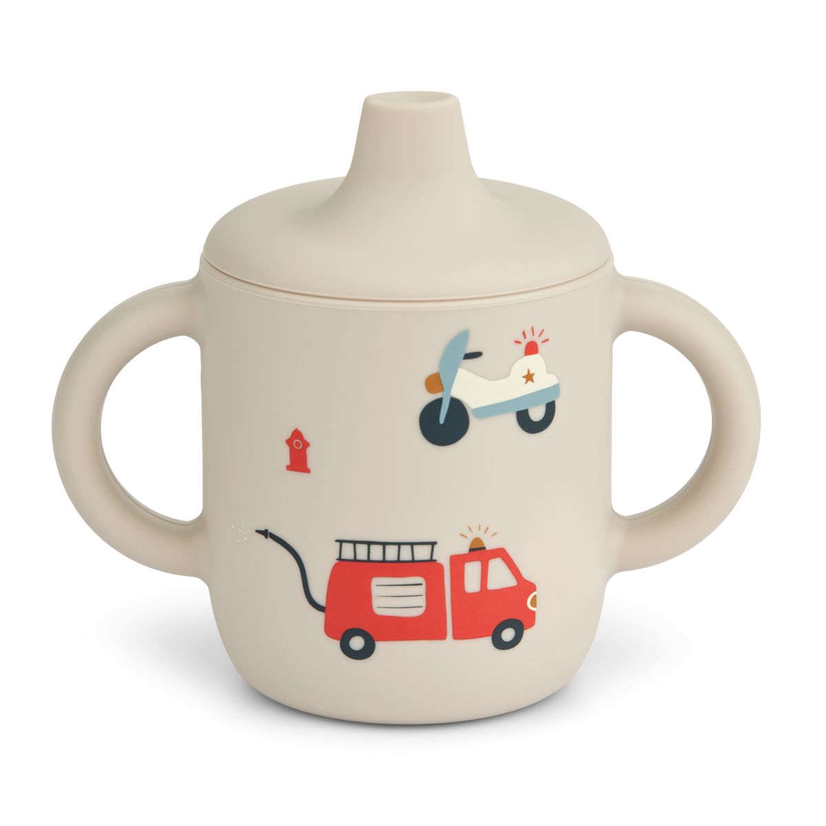 Liewood Neil Silikon Becher „Emergency vehicle / Sandy“