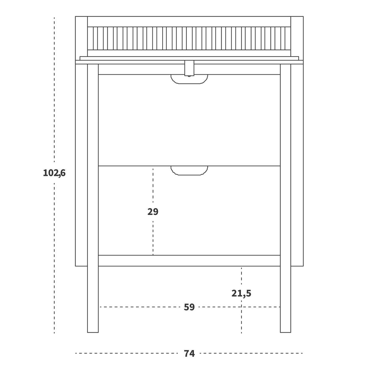 Sebra Wickelkommode mit Schubladen Maße 2
