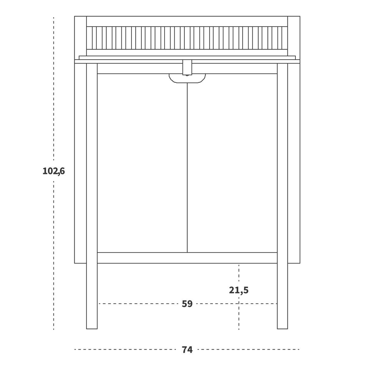 Sebra Wickelkommode mit Türen Maße
