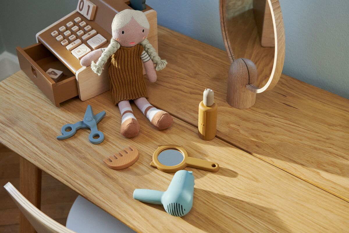 DELISTED Liewood Spiezeug Friseur-Set Whitney „Rose multi mix“ aus Silikon, 6-teilig34,9*0,7 – Bild 6