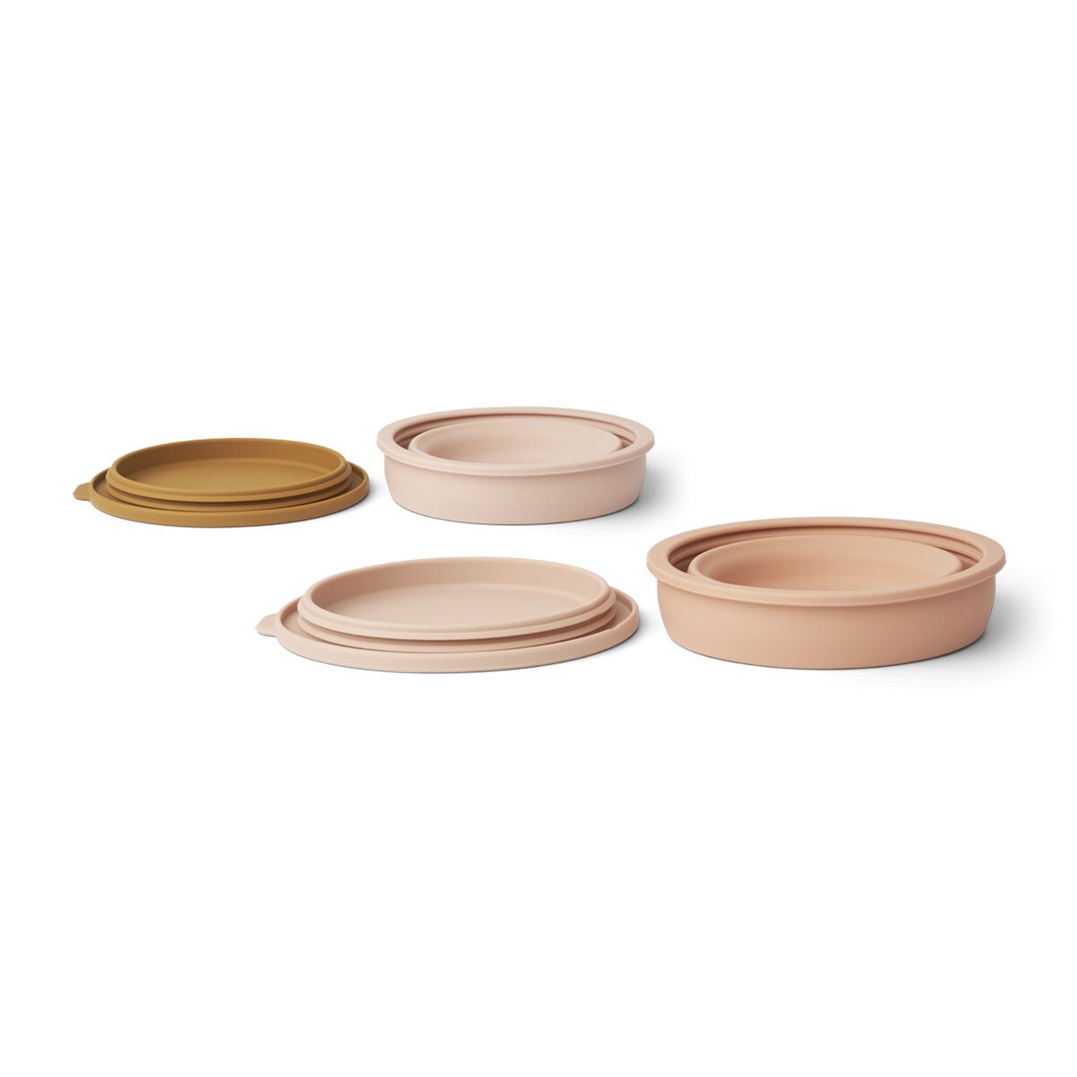 Liewood Dale faltbares Schalenset „Rose multi mix“, Silikon, 2er-Set