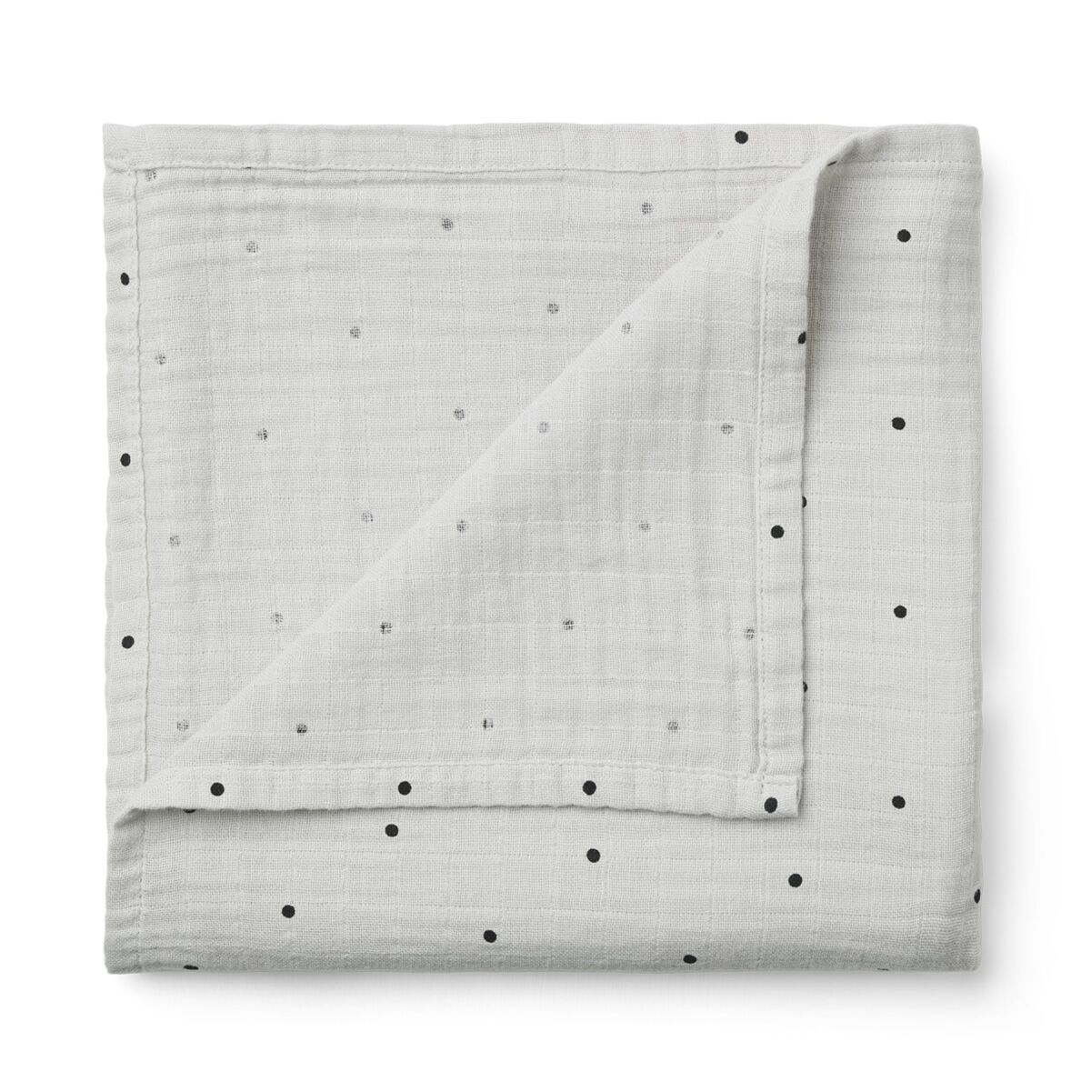 Liewood Ben Musselin Wickeltuch „Classic dot dumbo grey“, 110x110cm