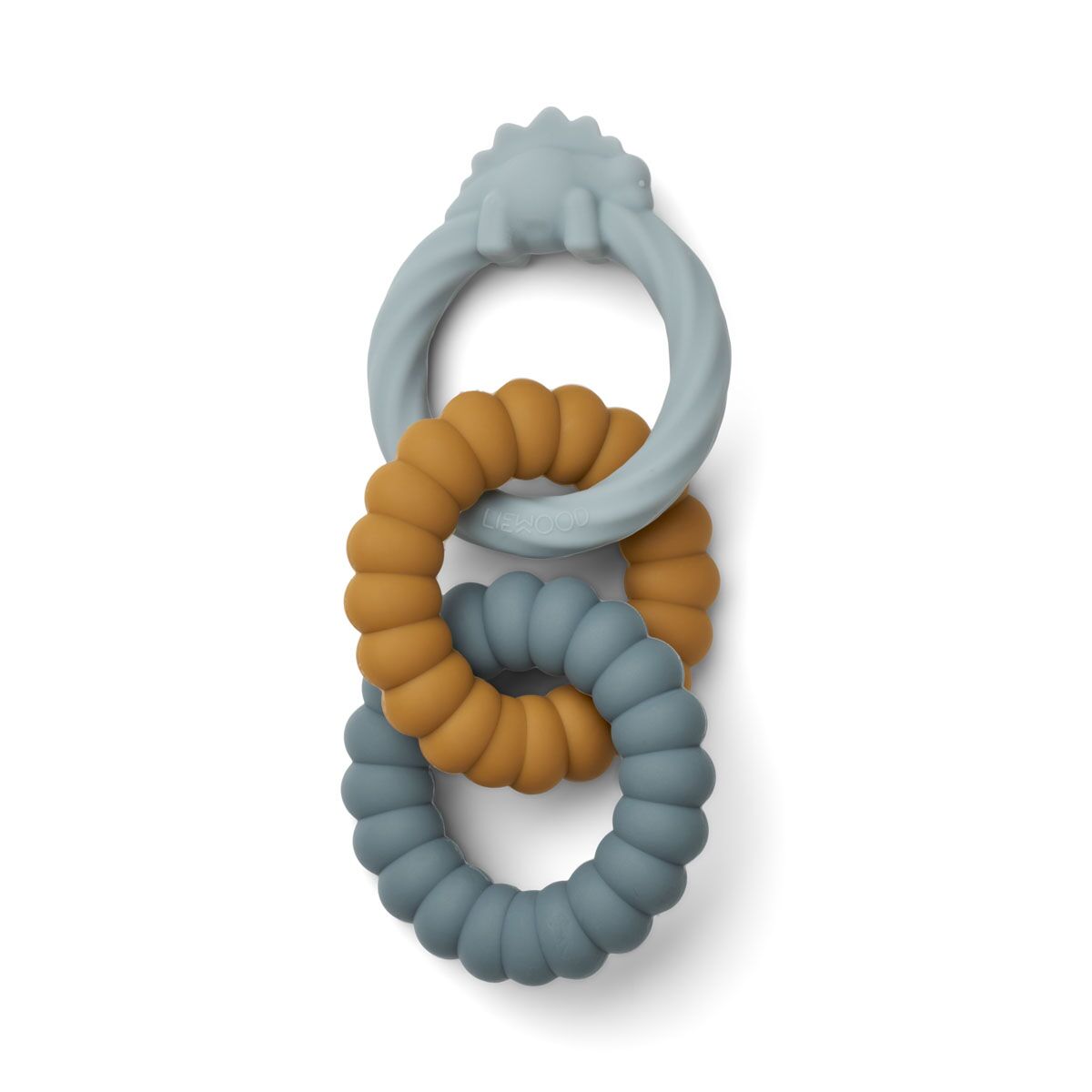 DELISTED Liewood Beißringe Gilbert „Dino blue multi mix“, Silikon