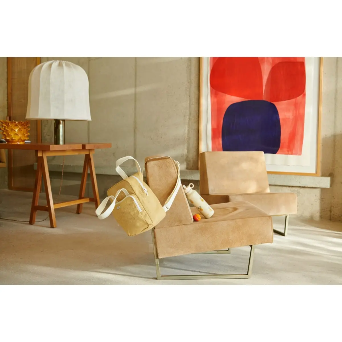 Liewood Kinder-Rucksack Elsa „Yellow Mellow/ Creme de la creme“, Bio-Baumwolle, 30x24x12cm