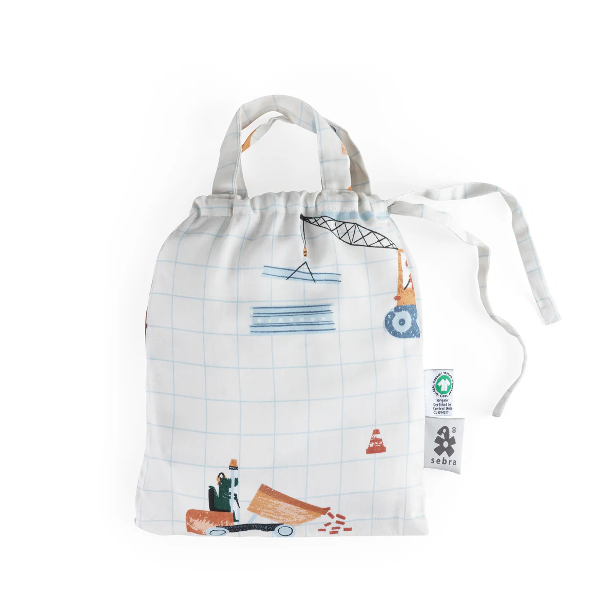 Sebra Baby-Bettwäsche „Busy Builders“, 100x70cm / 45x40cm