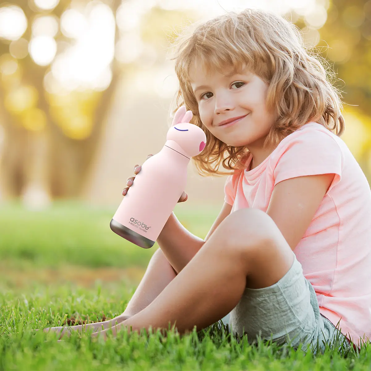 Asobu Bestie Trinkflasche „Bubbles der Hase“, 460 ml