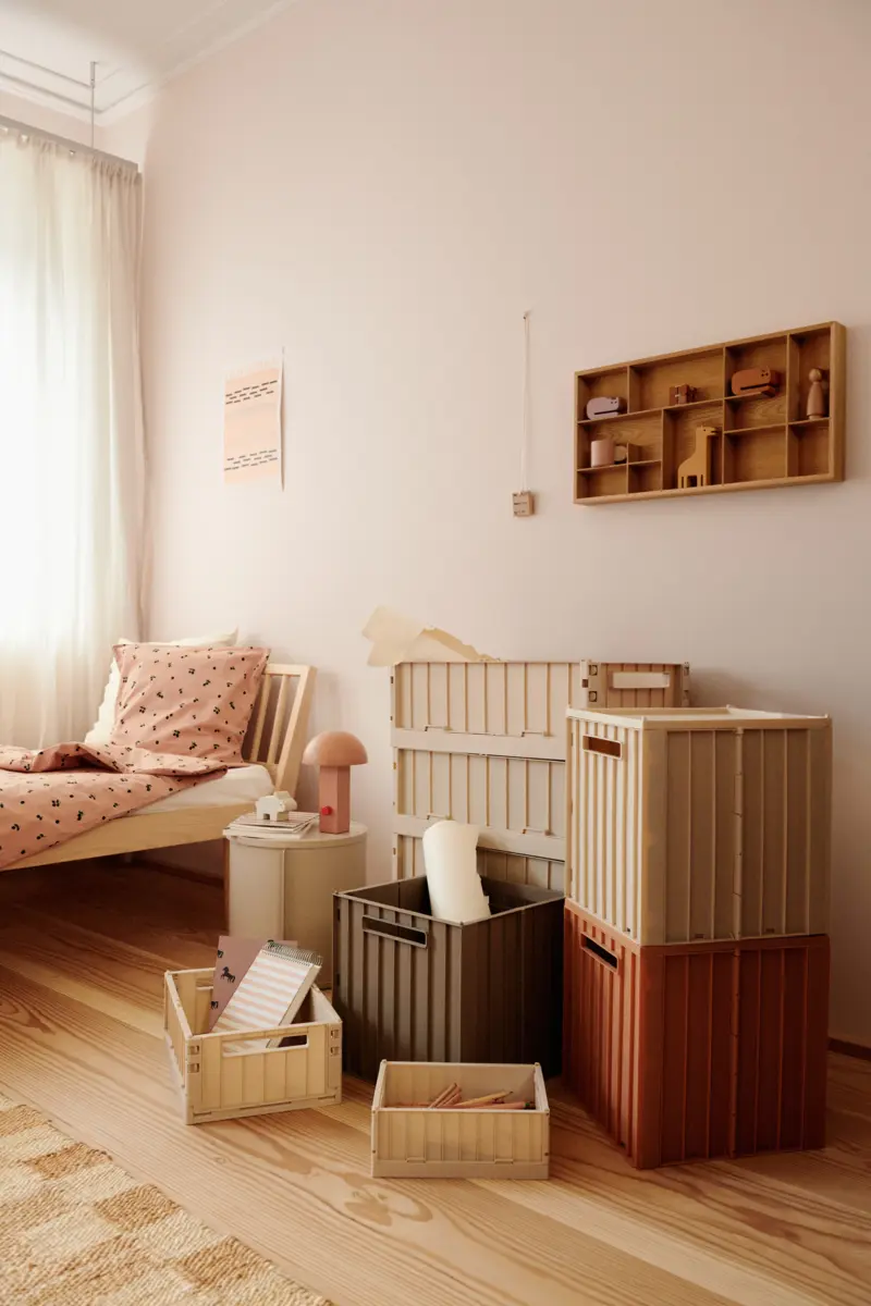 Liewood Bettrollbox Weston „Pecan“ mit Deckel, Größe L