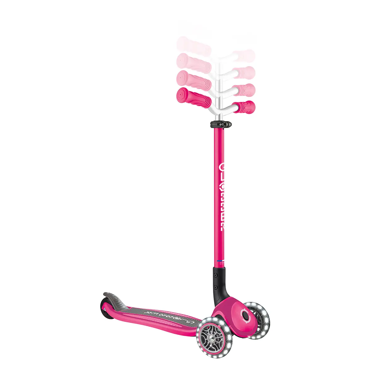 Globber Roller Master Lights mit Leuchtrollen – pink, 4-14 Jahre