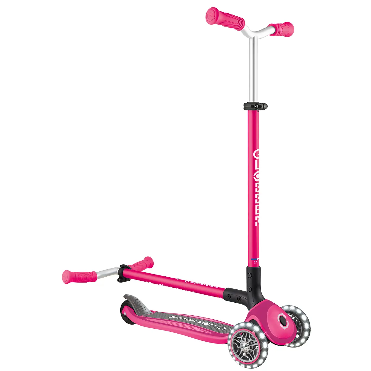 Globber Roller Master Lights mit Leuchtrollen – pink, 4-14 Jahre
