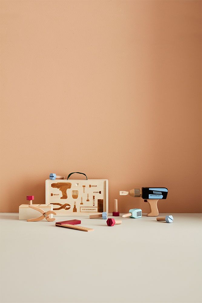 Kids Concept Werkzeugkoffer-Set aus Holz 06