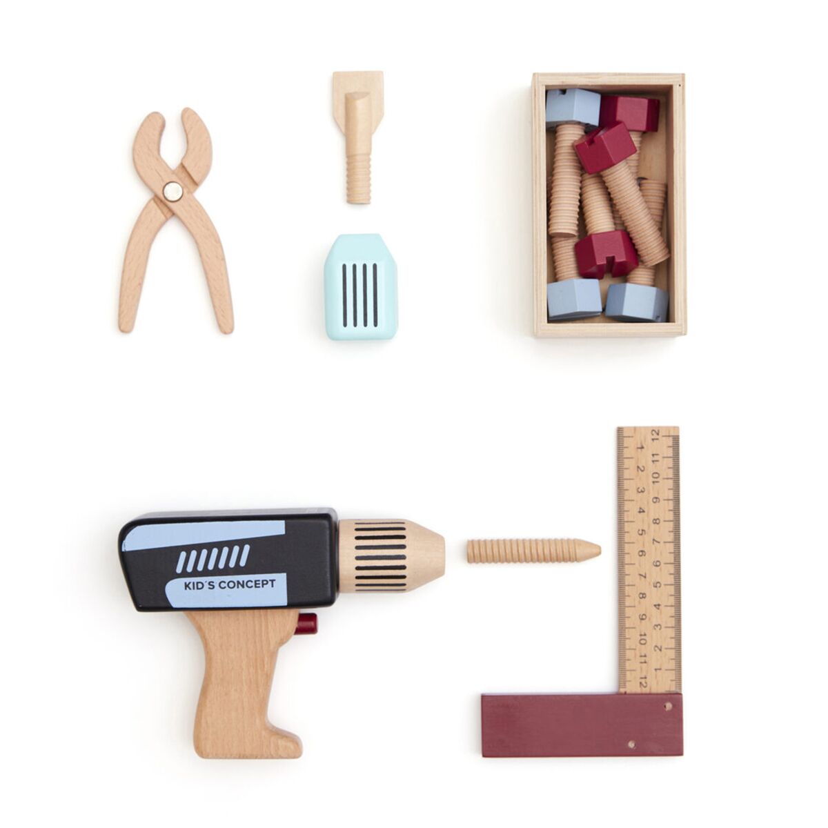 Kids Concept Werkzeugkoffer-Set aus Holz 08