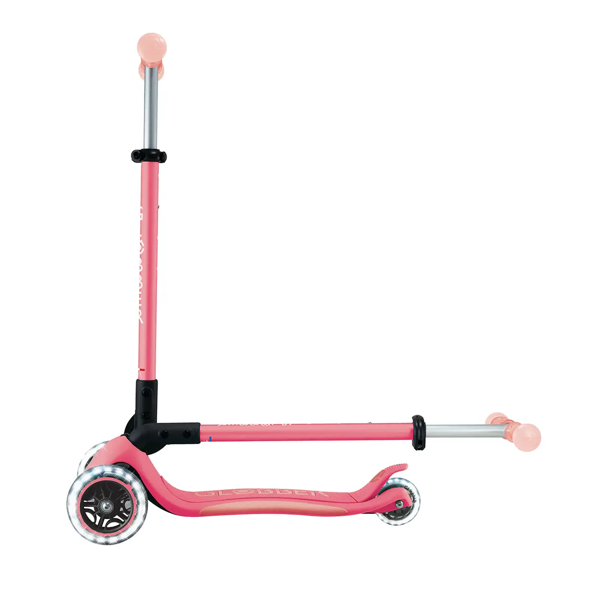 Globber Roller Elite Glow Lights mit Leuchtrollen – Pastellrosa, ab 3 Jahre