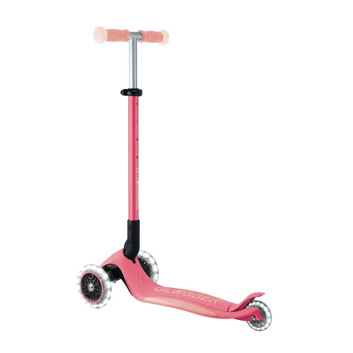Globber Roller Elite Glow Lights mit Leuchtrollen – Pastellrosa, ab 3 Jahre