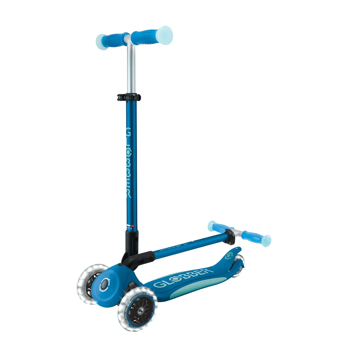Globber Roller Elite Glow Lights mit Leuchtrollen – Petrol, ab 3 Jahre