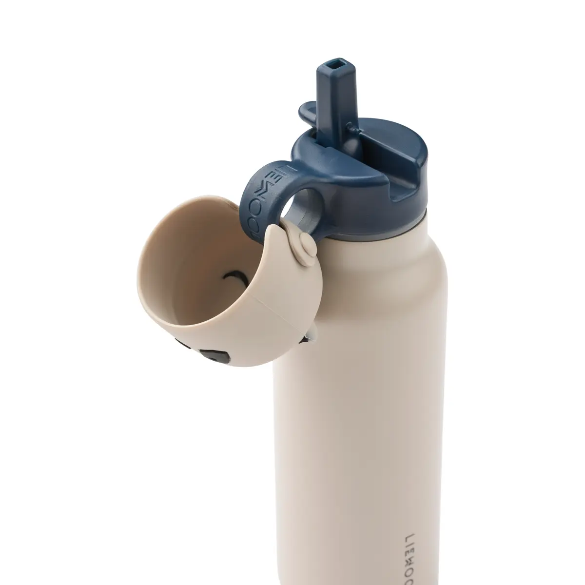 Liewood Falk Edelstahl Trinkflasche mit Tierdeckel „Panda Sandy" 350ml