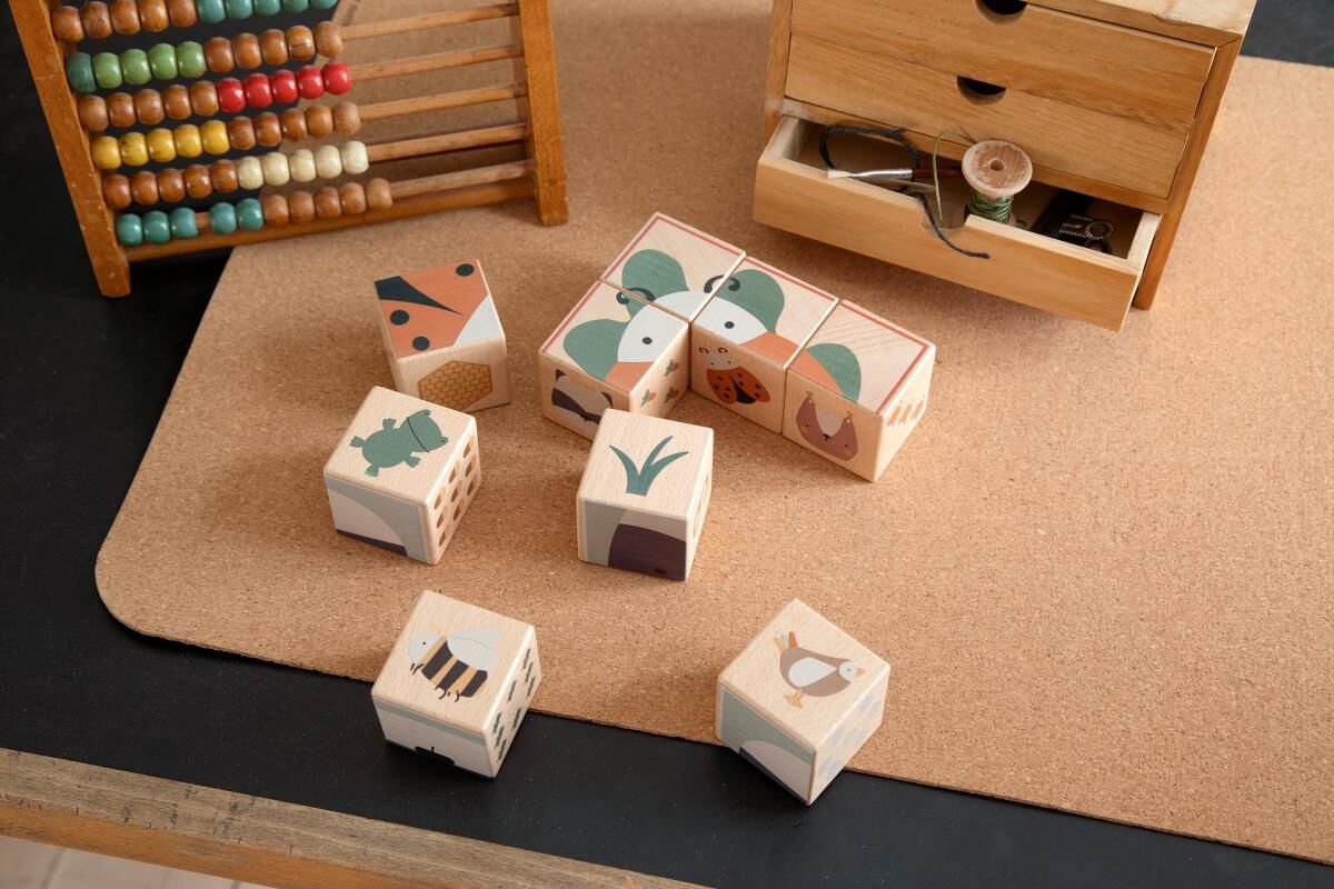 Sebra Würfel-Puzzle aus Holz „Woodland“ – Bild 3