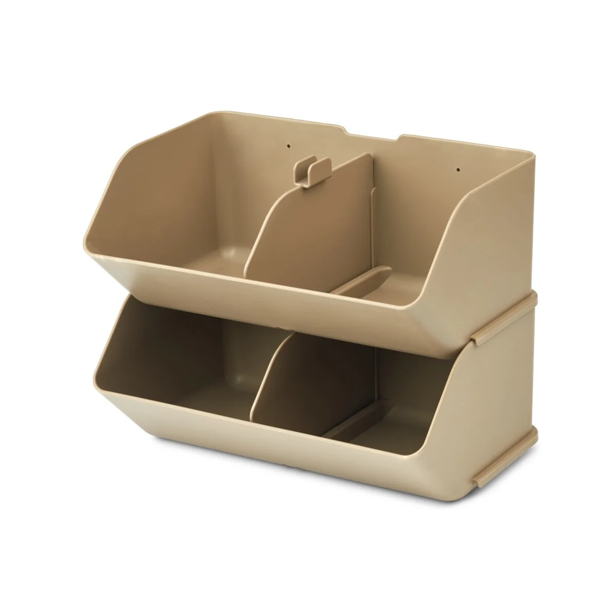 Liewood Aufbewahrungssystem Rosemary „Oat“, medium, 2er-Set, 12x28x18cm