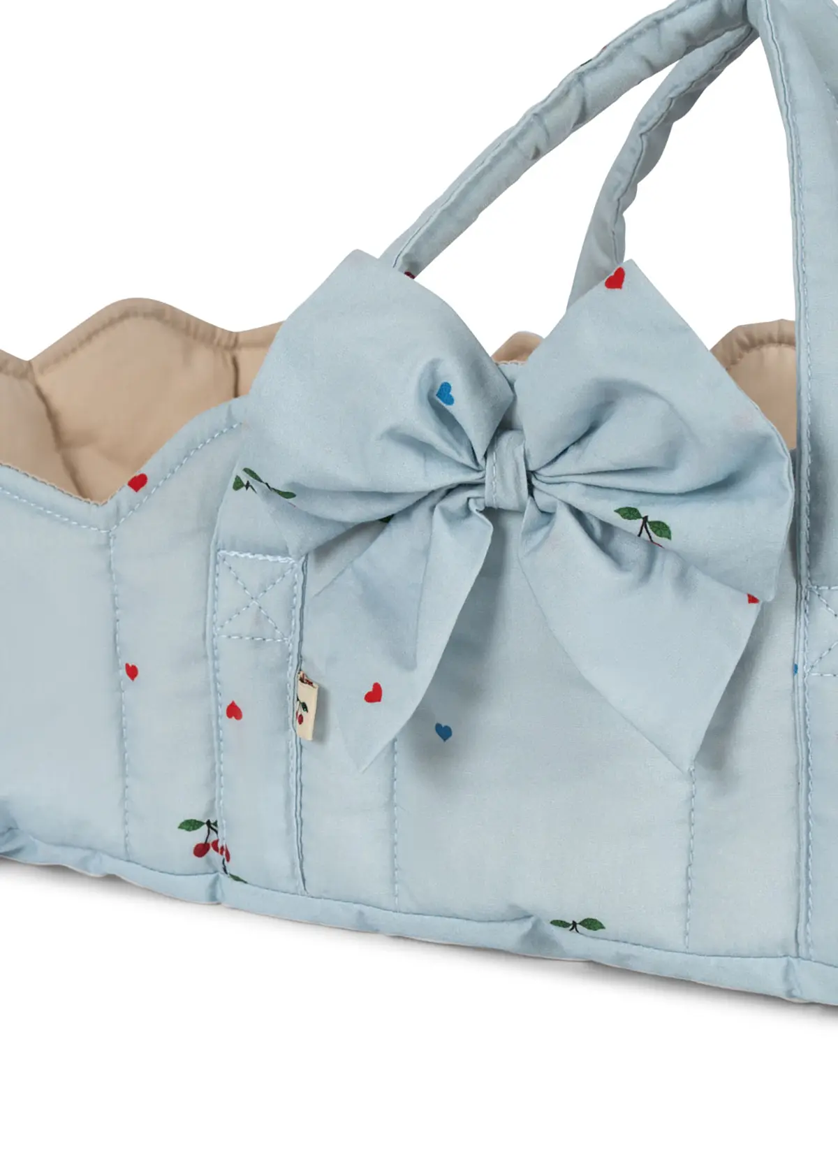 Konges Sløjd Puppentragetasche „Cheery Blue Coeur“