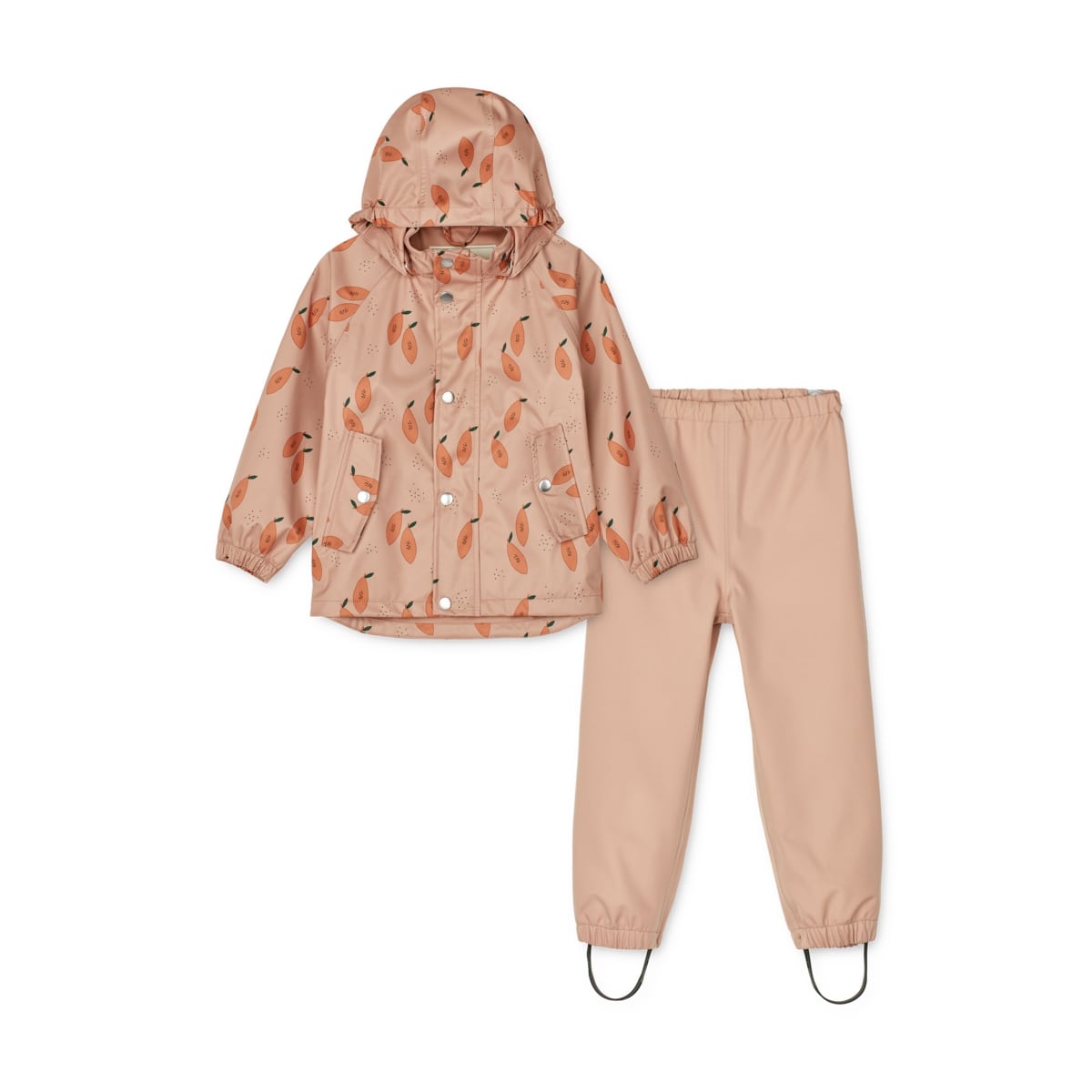 Liewood Parker Regenbekleidungs-Set „Papaya / Pale tuscany“, Gr. 104-134