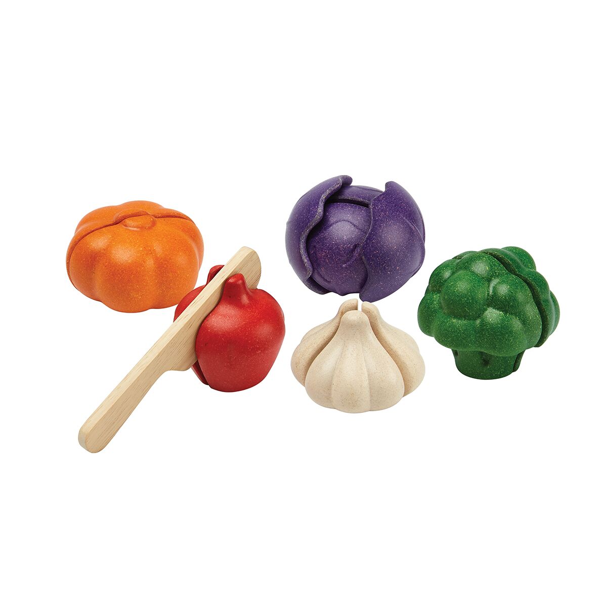 PlanToys Gemüse-Set aus Holz, 5-teilig