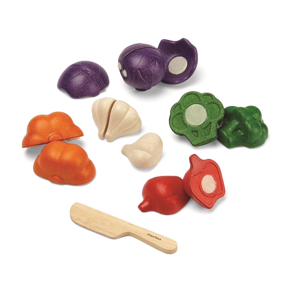 PlanToys Gemüse-Set aus Holz, 5-teilig – Bild 4