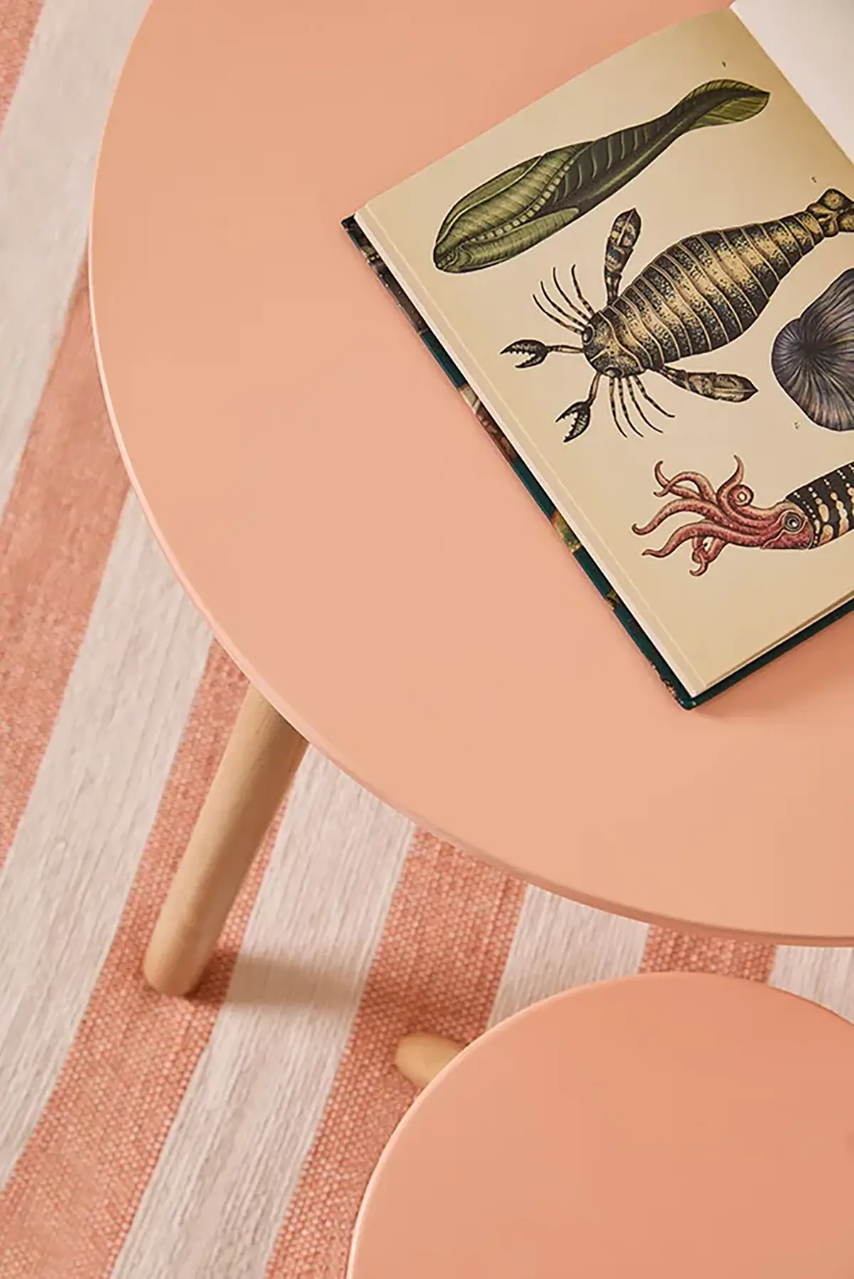 Kids Concept Kindertisch und Hocker-Set „apricot“