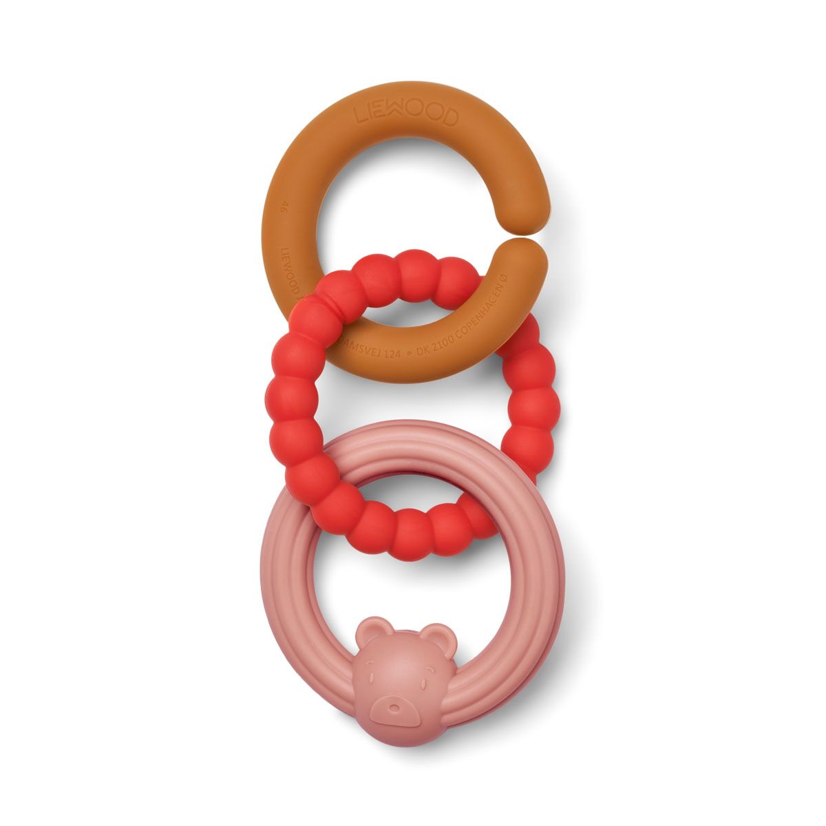 Liewood Silikon Kinderwagenkette Anton „Dusty raspberry multi mix“