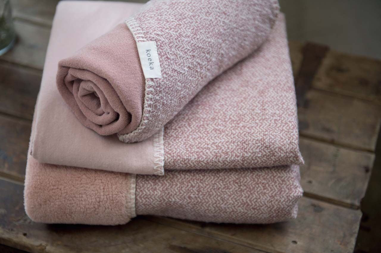 koeka Babydecke Vigo Fannel old pink : shadow pink, 70x100cm gefaltet