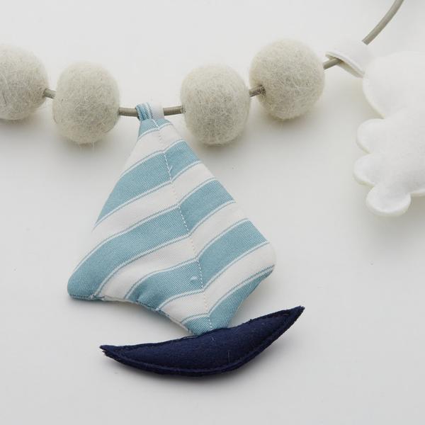 Cam Cam Kinderwagenkette „Seilboats“ Detail