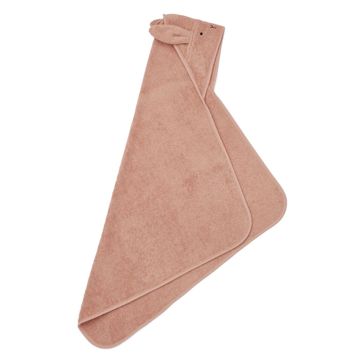 Liewood Kapuzenhandtuch Albert „Rabbit dusty coral“ 02
