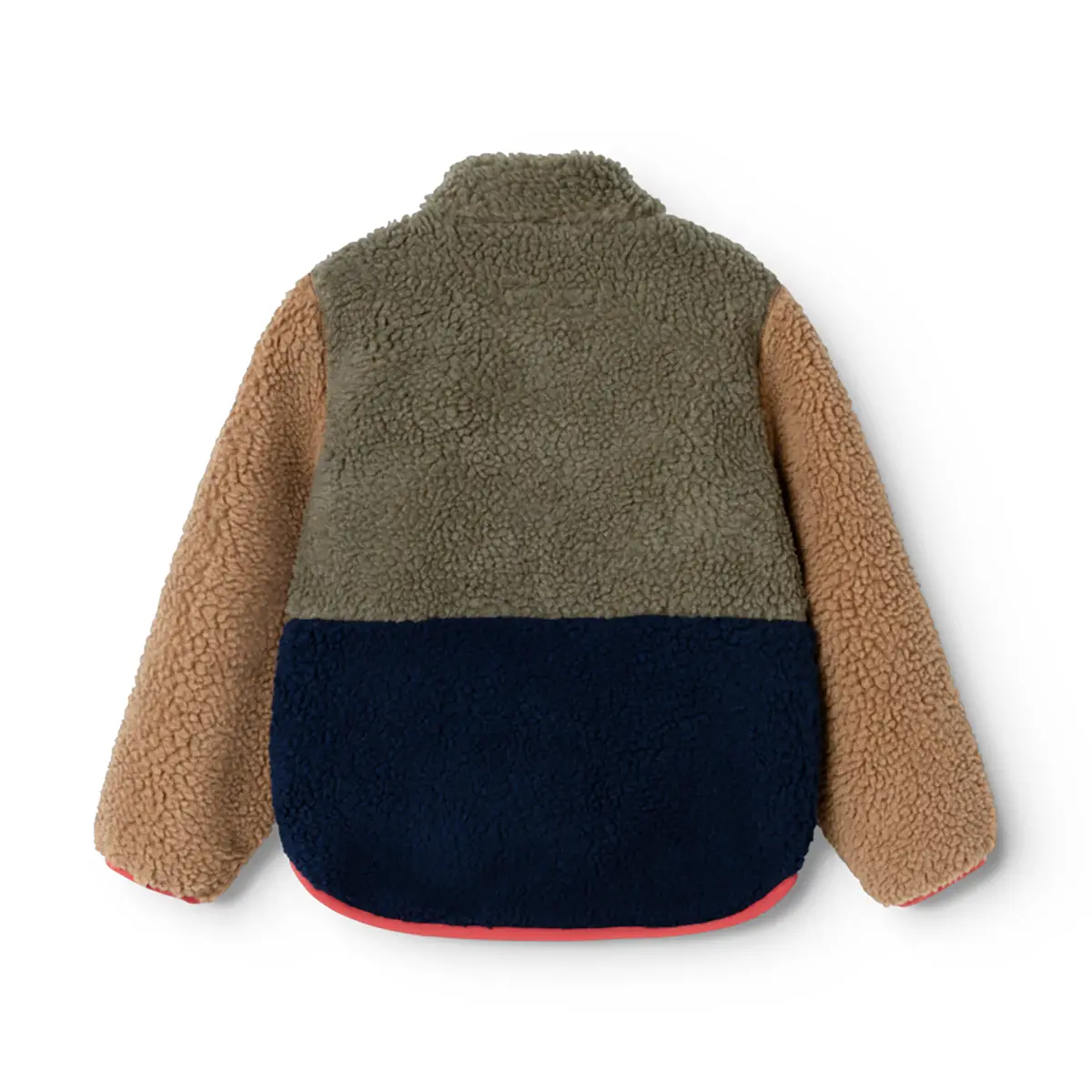 Liewood Nolan Sherpa Jacke für Kinder „Army brown / Multi mix“