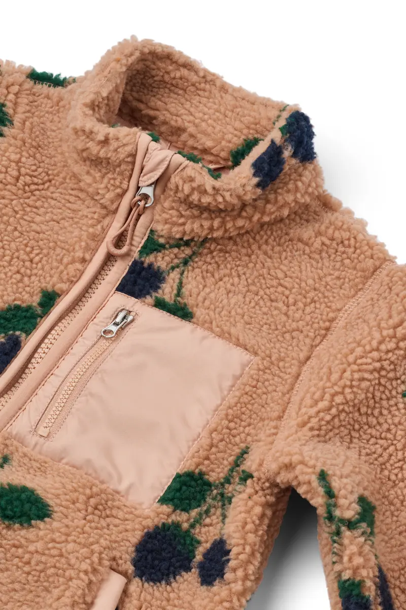 Liewood Nolan Sherpa Jacke für Kinder „Berry / Pale Tuscany“