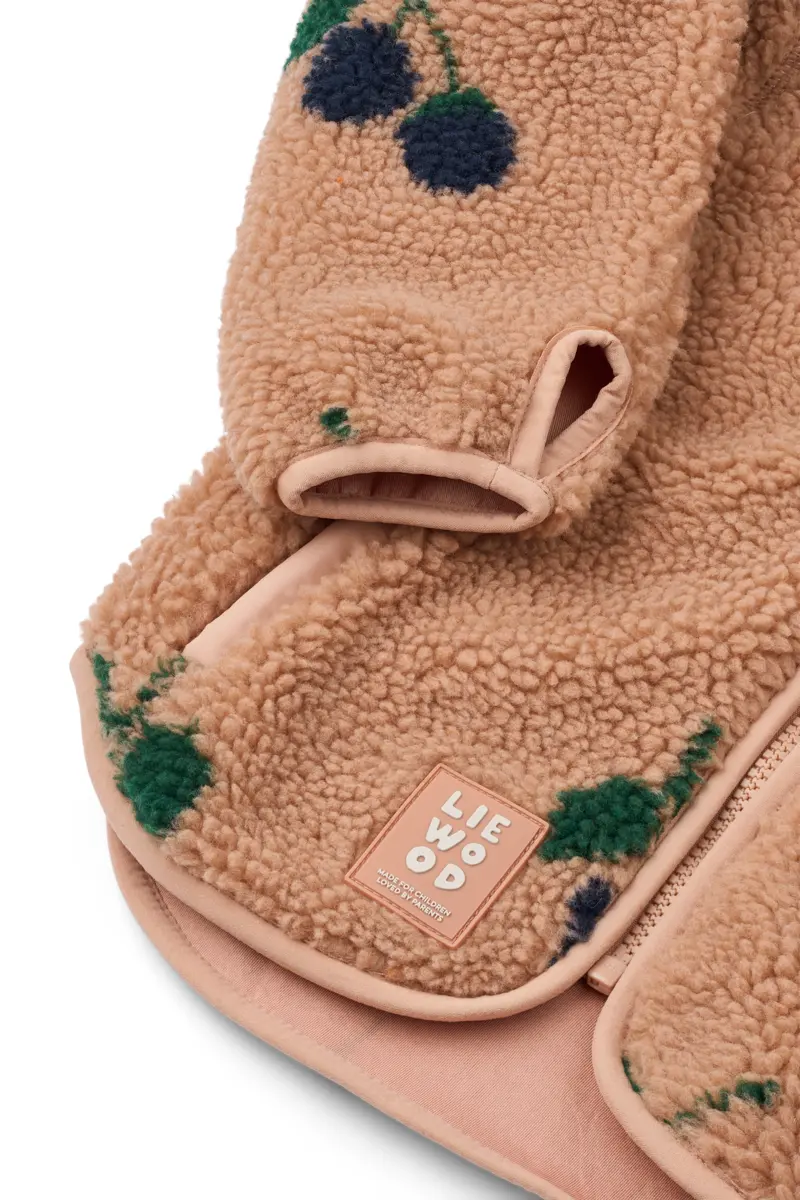Liewood Nolan Sherpa Jacke für Kinder „Berry / Pale Tuscany“