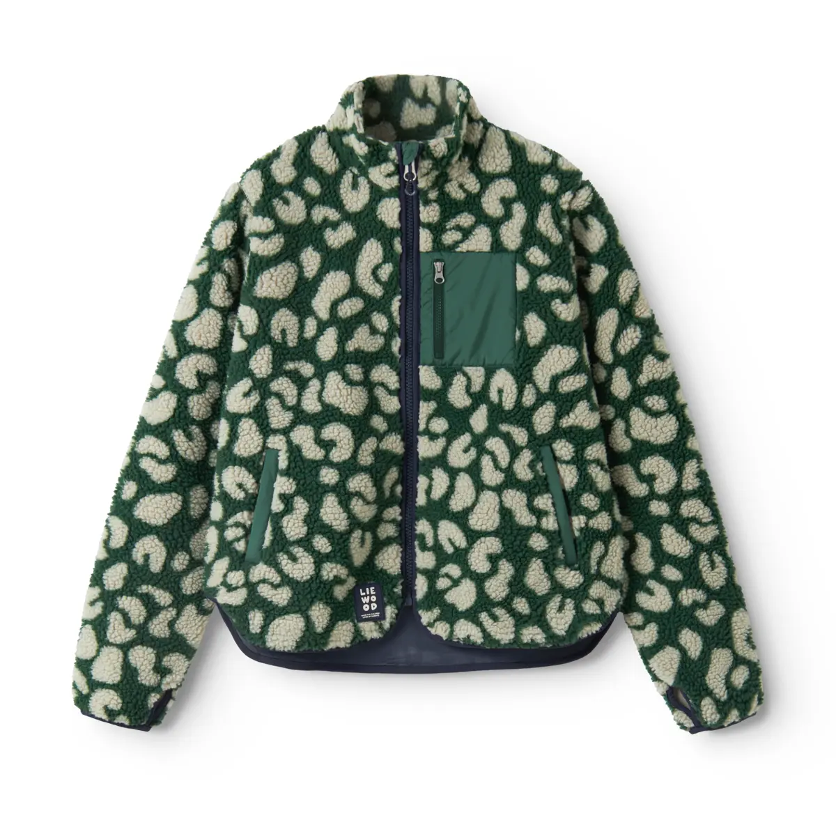 Liewood Sherpa Erwachsenen Jacke Nelson „Mega leo / Garden green“