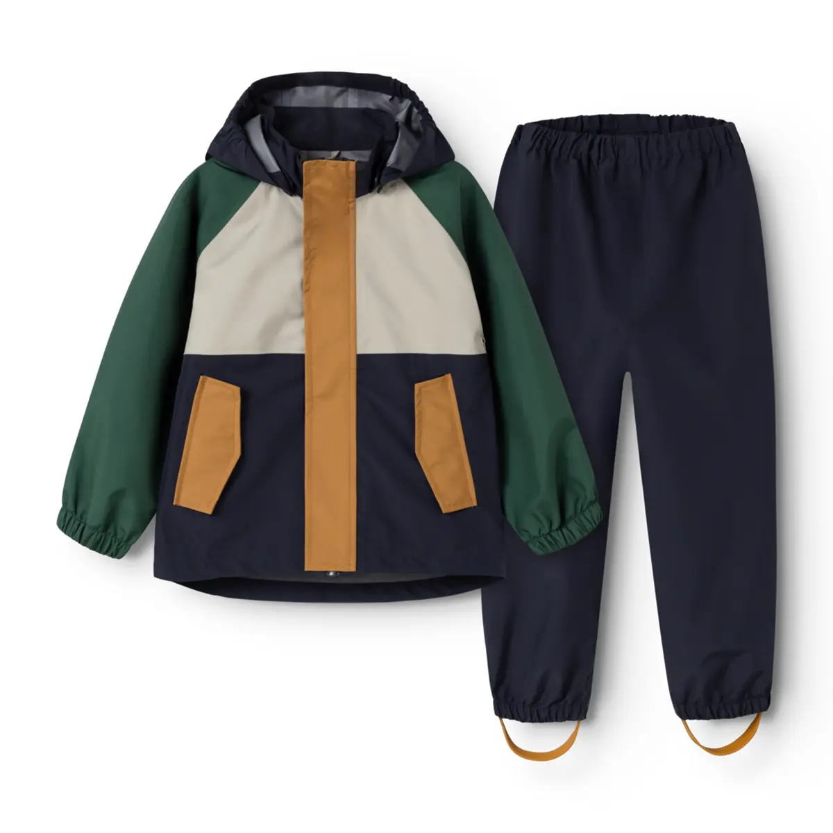 Liewood Softshell Regenbekleidungs-Set Pedia „Garden green multi mix“