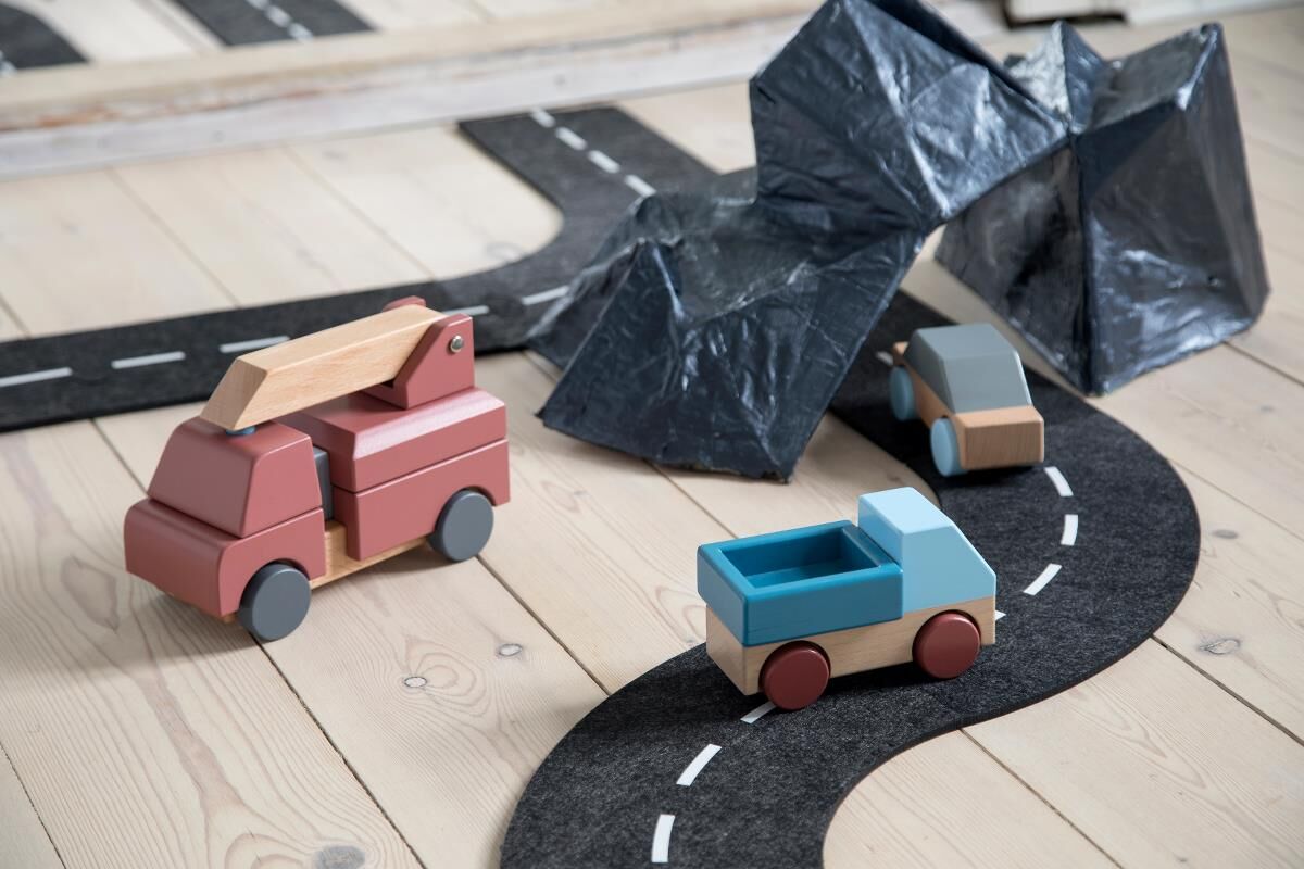 Sebra Feuerwehrauto aus Holz, Stapel-Spielzeug 03