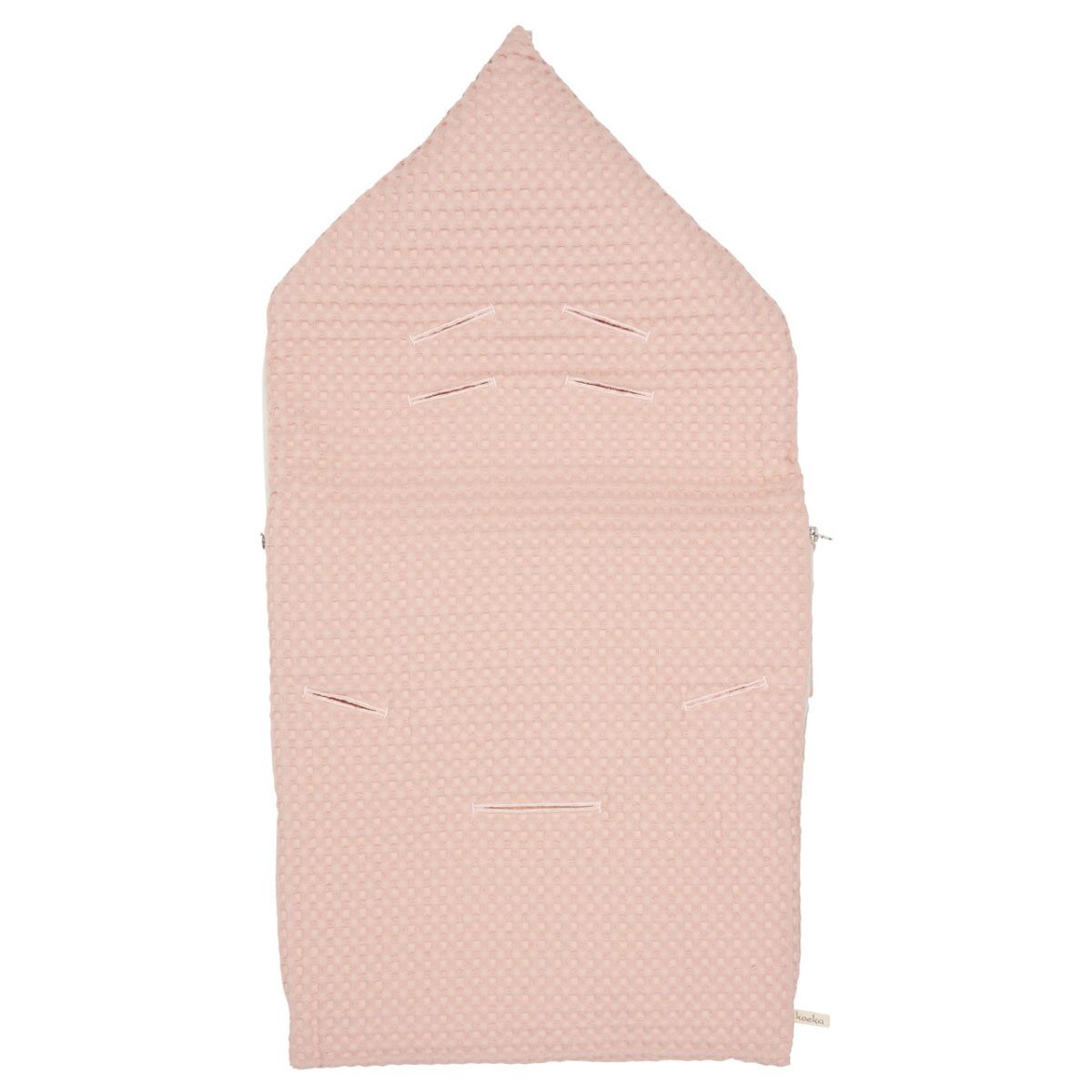 koeka Fußsack Oslo shadow pink : light shadow pink für 3-Punktgurt Rückseite