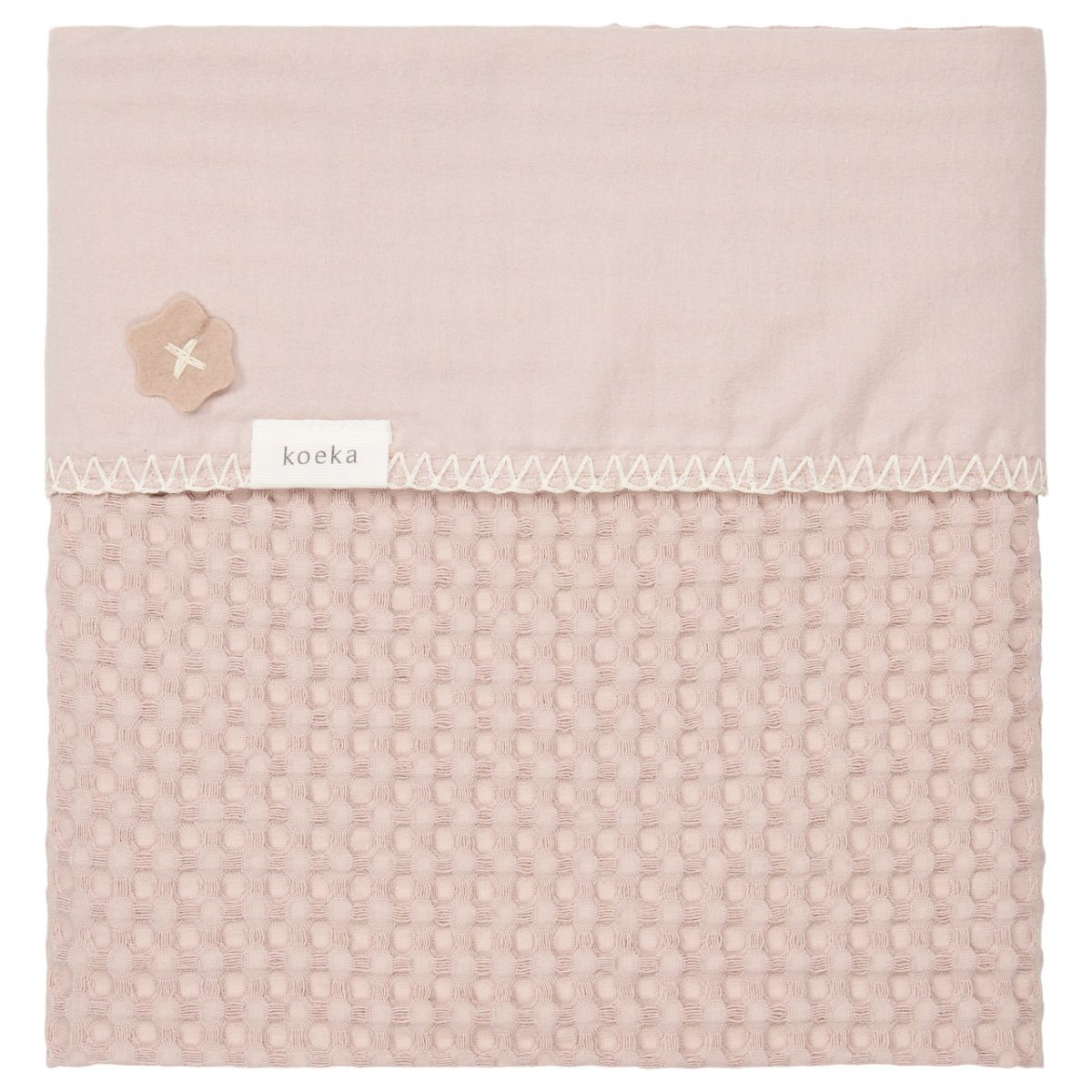 koeka Babydecke Flanell Antwerp „grey pink : grey pink“ 75x100cm