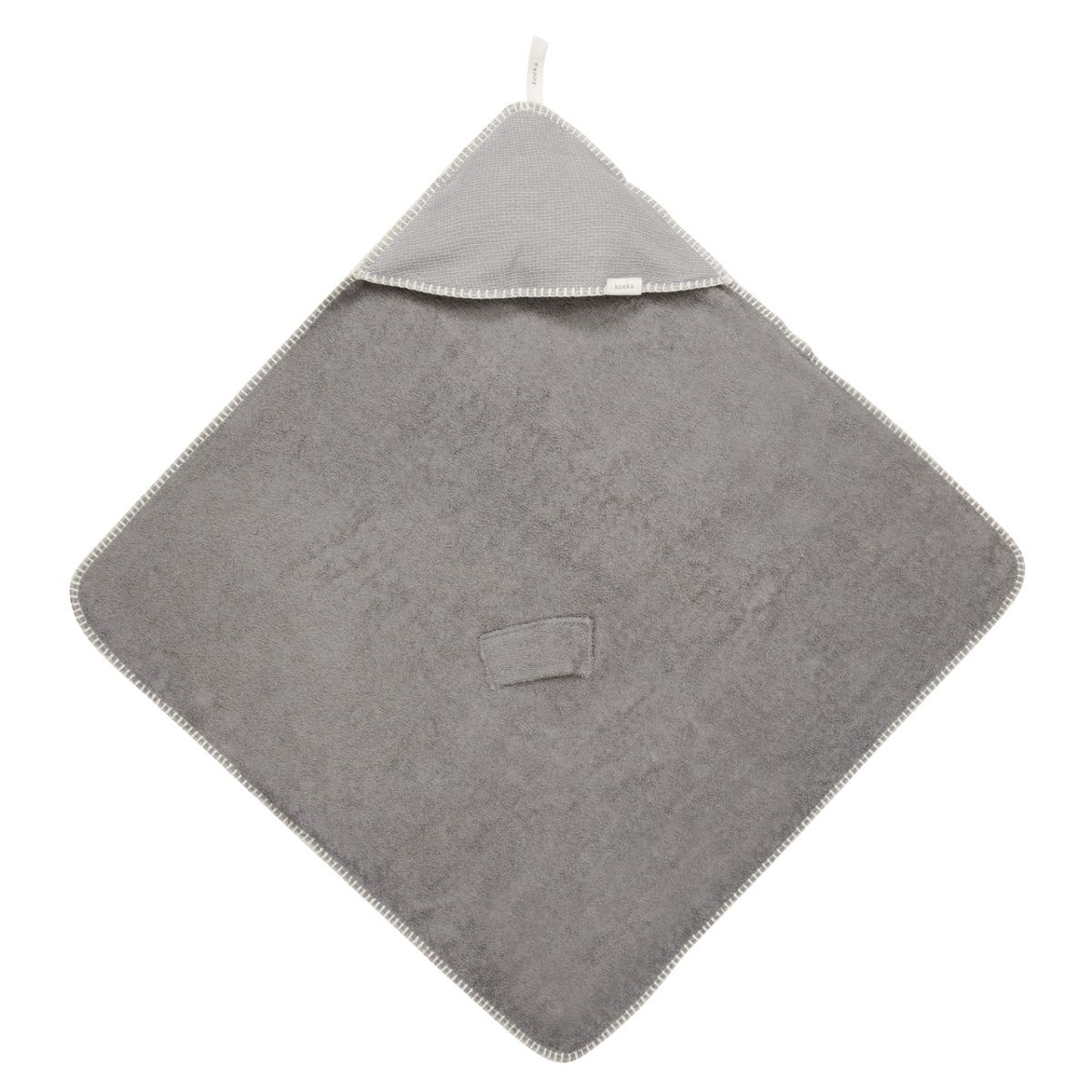 koeka Kapuzenhandtuch : Wickeltuch Cairo, steel grey, 100x100cm 02