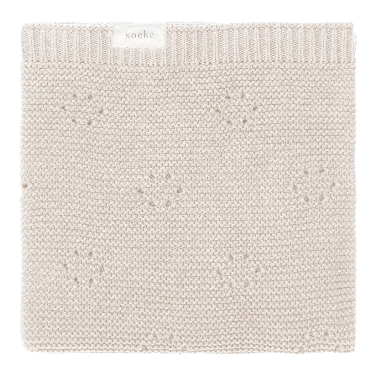koeka Babydecke Toujours, Strickdecke, warm white, 75x90cm 01