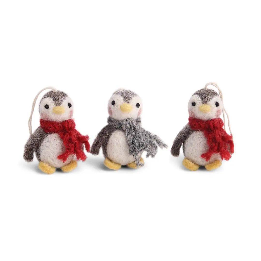 Gry & Sif Weihnachtstiere „Baby Penguin“ 3er-Set